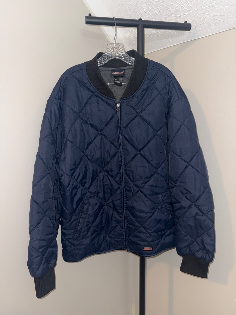 Dickies Navy Quilted Bomber Jacket